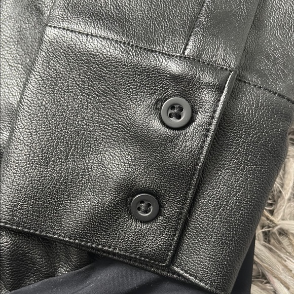 Commando Lightweight Faux Black Button Down Leather bodysuit Size Small - Picture 4 of 14